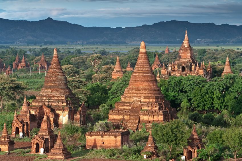 View of Temples in the City of Pagan, Burma (Myanmar)