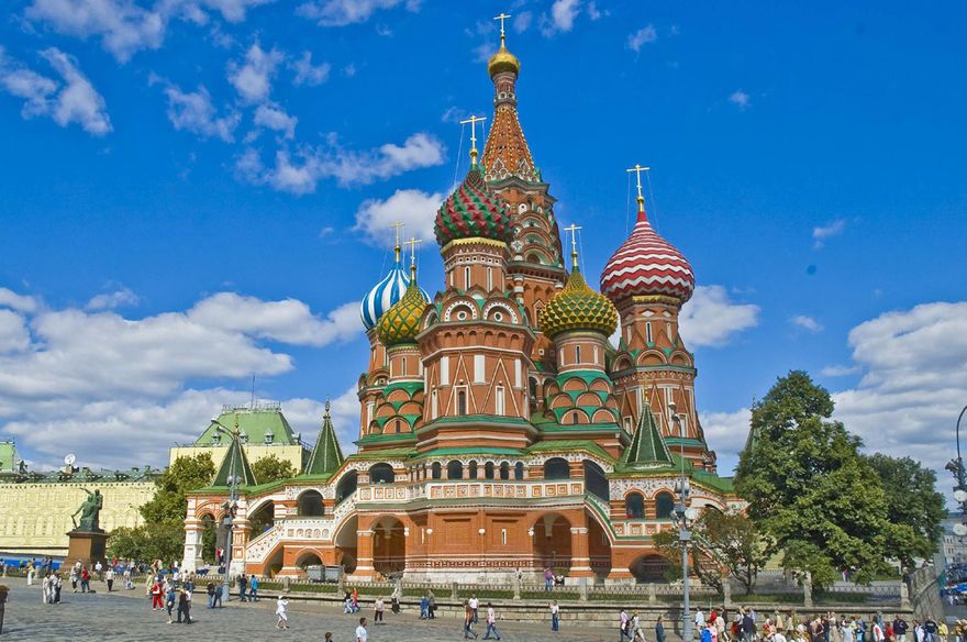 Saint Basil cathedral at Moscow