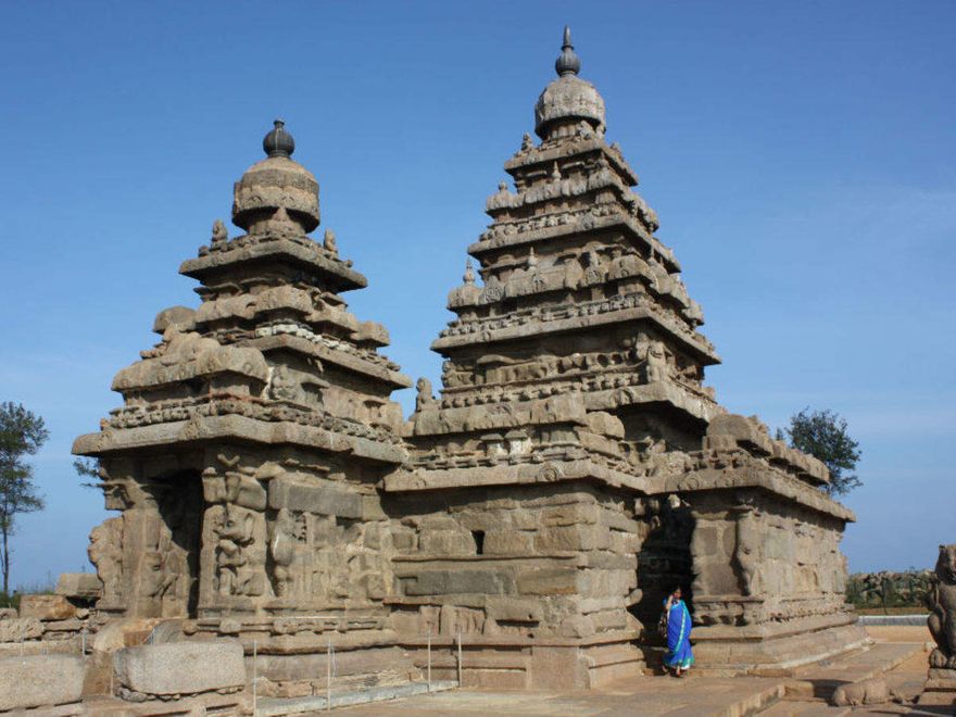 The 7th- and 8th-century Hindu Group of Monuments at Mahabalipuram.