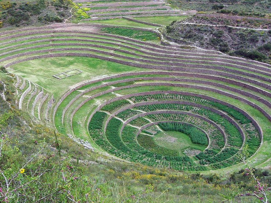 Moray, a Center of Inca Experimental Agricultural Research, 50 kilometres northwest of Cuzco