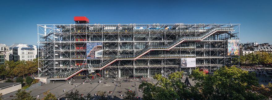Place Pompidou in Paris by Renzo Piano built, 1971-1977