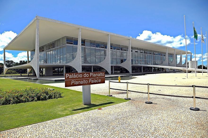 Planalto Palace, construction started July 10 1958-1960 renovated	2009-2010 designed by Oscar Niemeyer