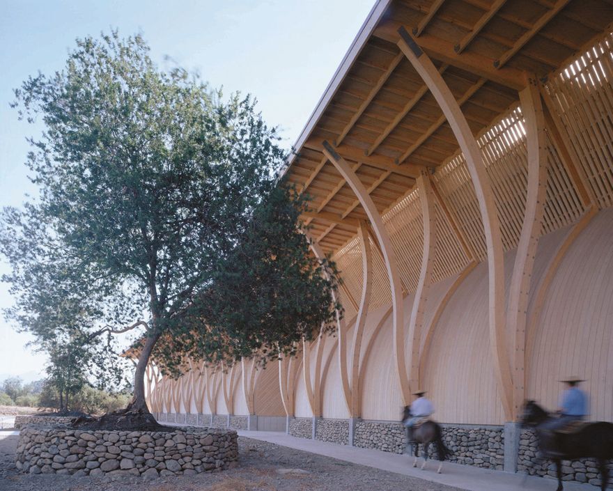 Perez Cruz Winery by architect Jose Cruz Ovalle at Paine south of Santiago de Chile, built 2002