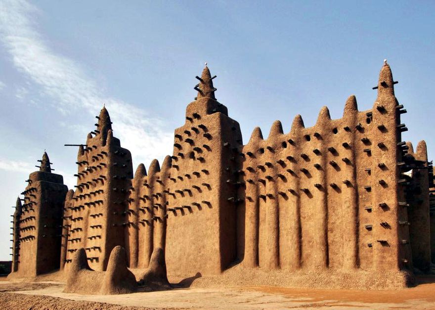 The Great Mosque of Djenne, built 13th-14th century A.D. rebuilt in 1906