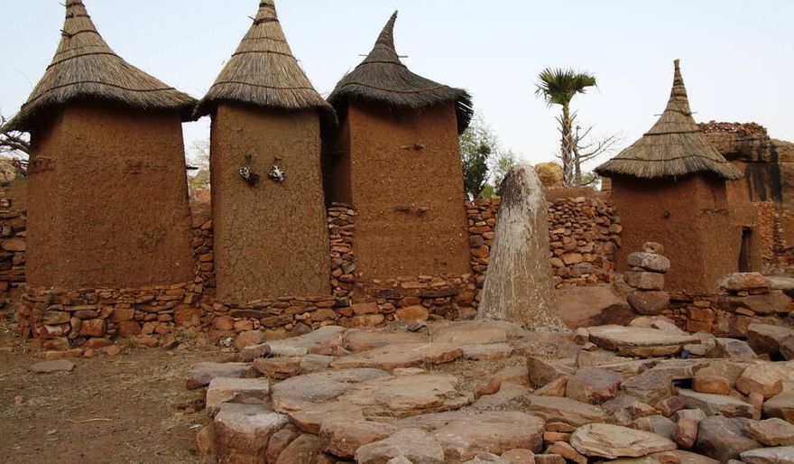 Storage Silos in Village near Bandiagara, Mali