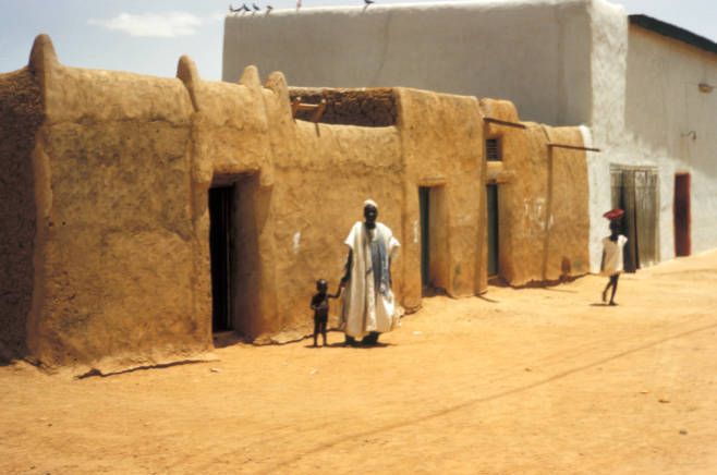 Old mud-built Houses in Kano, Nigeria