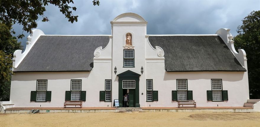 Cape Dutch styled house of Groot Constantia, Silverhurst, built by Simon van der Stel, Governor of the Cape 1691-1699 A.D.