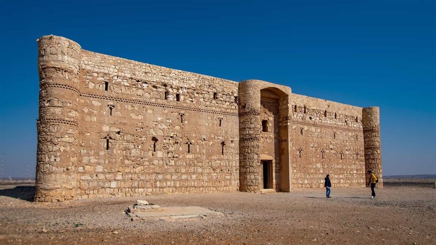 Qasr al Karanah, built sometime before the early 8th century A.D. in the Eastern Jordan desert