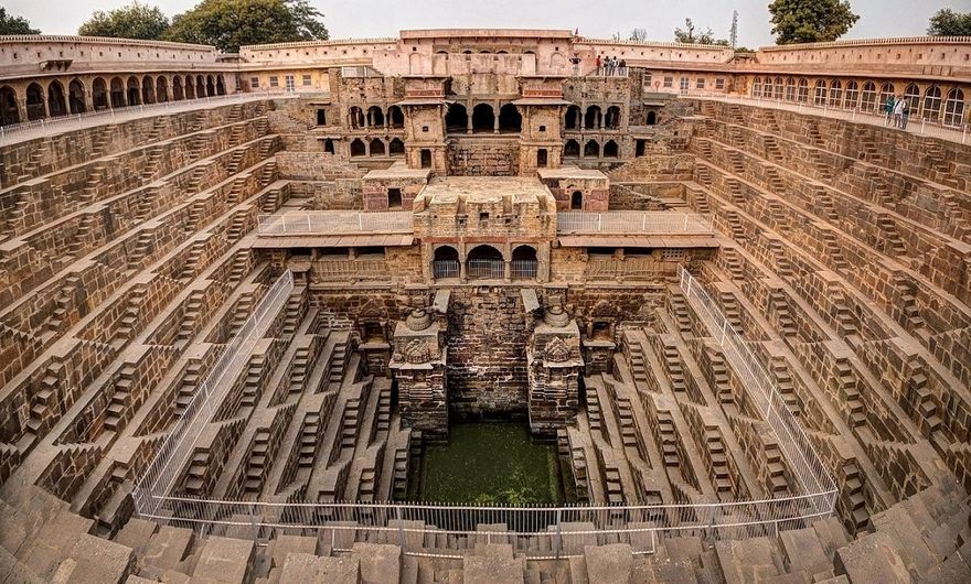 The Stepwell at Chand Baori built during the 8th and 9th Centuries A.D.