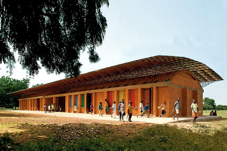 Primary School at Gando, Burkina Faso by Diebedo Francois Kere built 2001
