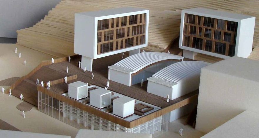Model of the Zhoushan Harbour Development, China, in Project Stage