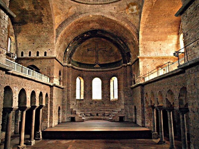 Interior of Hagia Irene (Istanbul, Turkey), 6th century A.D.