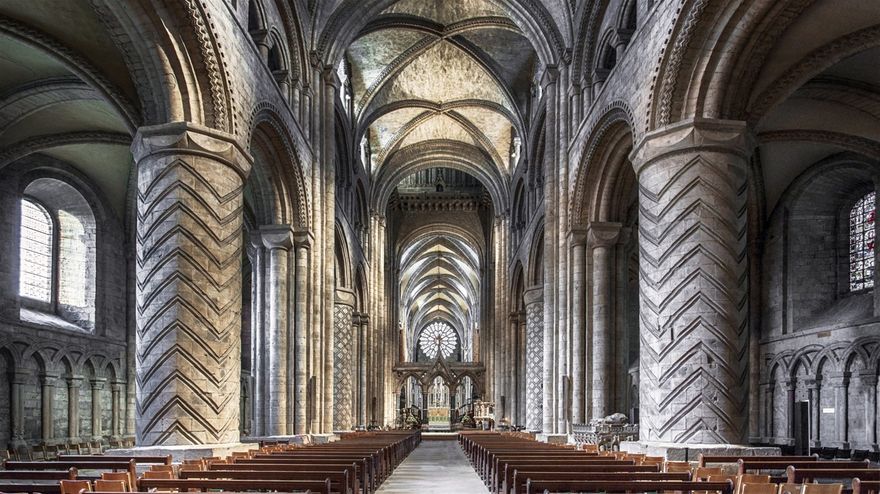 Interior of the Durham Cathedral (Durham, UK), 1093-1133 A.D.