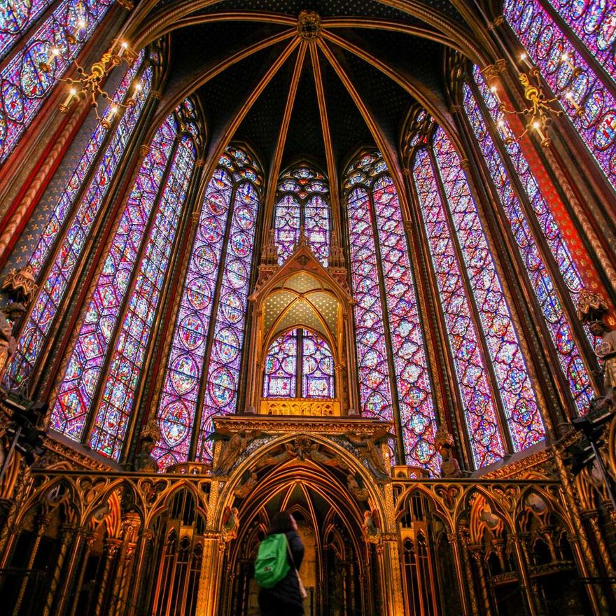 The Sainte-Chapelle (Paris, France), 1243-1248 A.D. , by Pierre de Montreuil Architect.