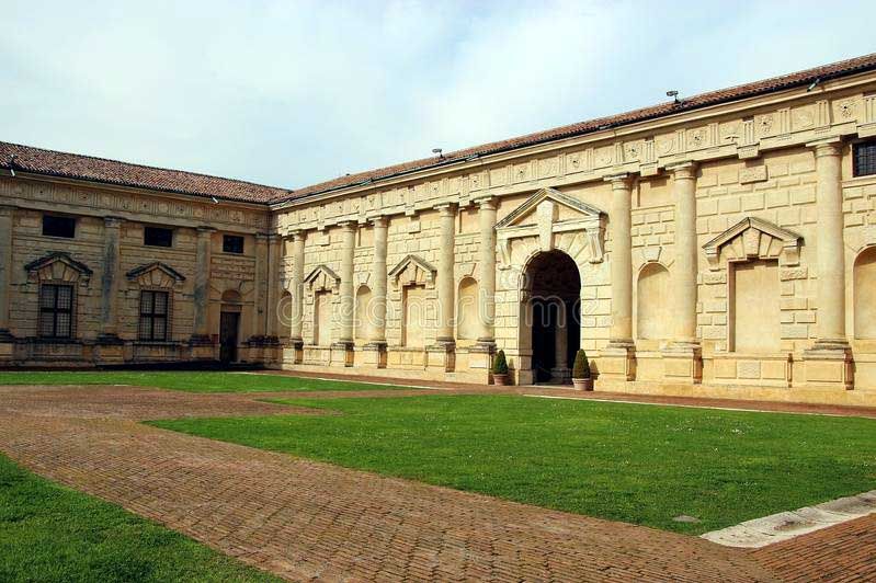 Palazzo del Te was constructed 1524–1534 A.D. for Federico II Gonzaga, by  Giulio Romano,