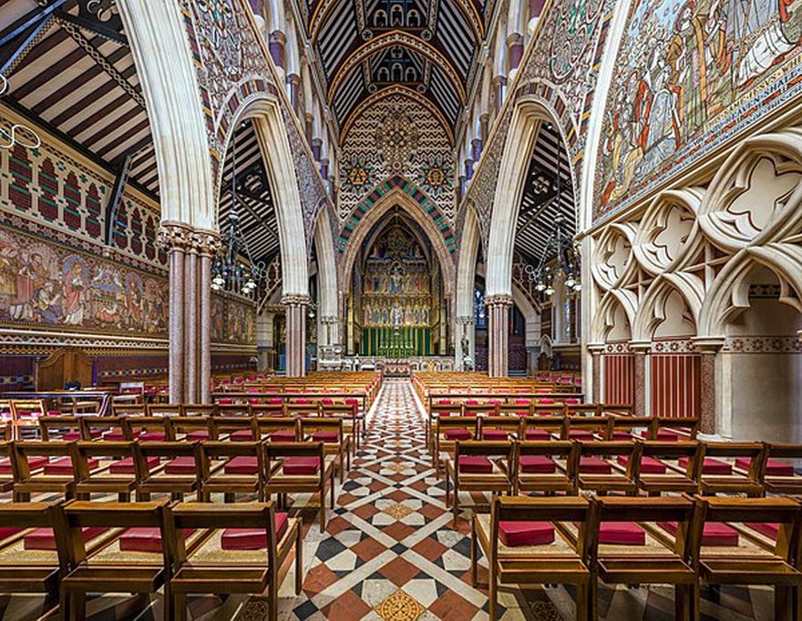 Gothic Revival - Interior of the All Saints (London), 1850–1859 A.D., by William Butterfield