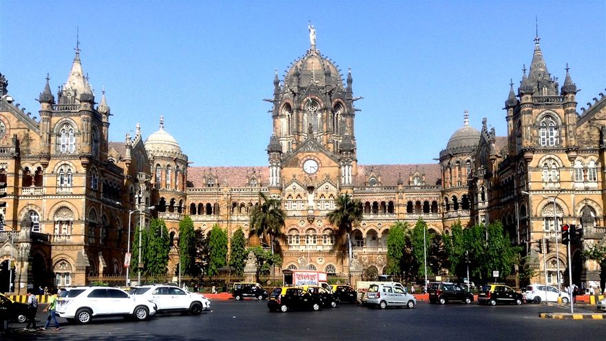 Indo-Saracenic - The Chhatrapati Shivaji Maharaj Terminus, previously Victoria Terminus (Mumbai, India), 1878–88 A.D., is a mixture of Romanesque, Gothic and Indian elements