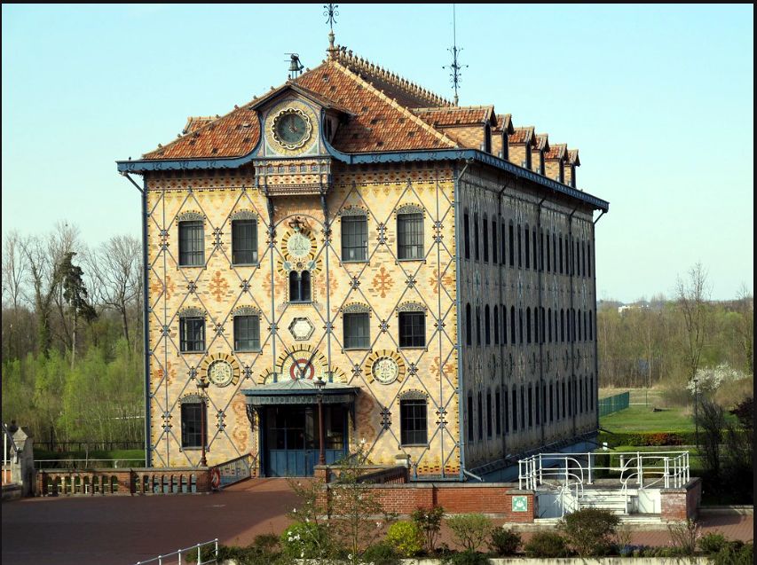 Le Moulin Saulnier, now part of the Menier chocolate factory in Noisiel, France. Built in 1872 A.D.