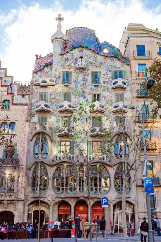 Casa Batlló in Barcelona, Spain, 1904–1906, by Antoni GaudI