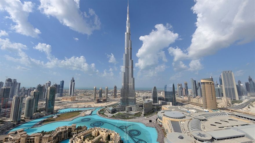 Burj Khalifa in Dubai. U.A.E, 163 floors, built in 2004-2010, is currently the World's tallest structure. Dubai, U.A.E.
